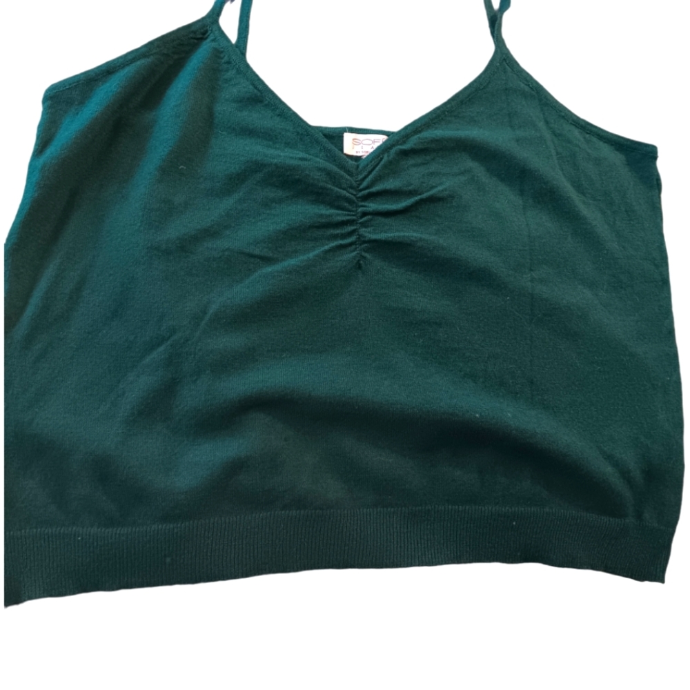 Sofia Women's Green Crop Tank Top Size XXXL